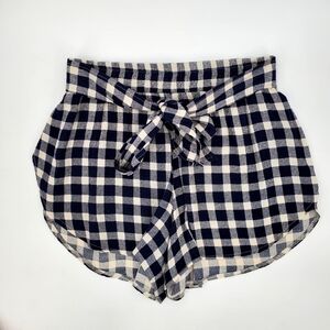 Otis & MacLaine Buffalo Check Loose Shorts With Tie Waist